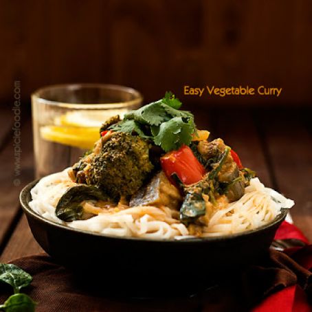 Thai Red Curry with Vegetables and Coconut Milk